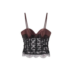 Hnewly  Sexy Lace Sequin Party Vest Women Solid Patchwork Sleeveless Backless Tube Top Female Fashion Spring Slim Evening Robe Lady New