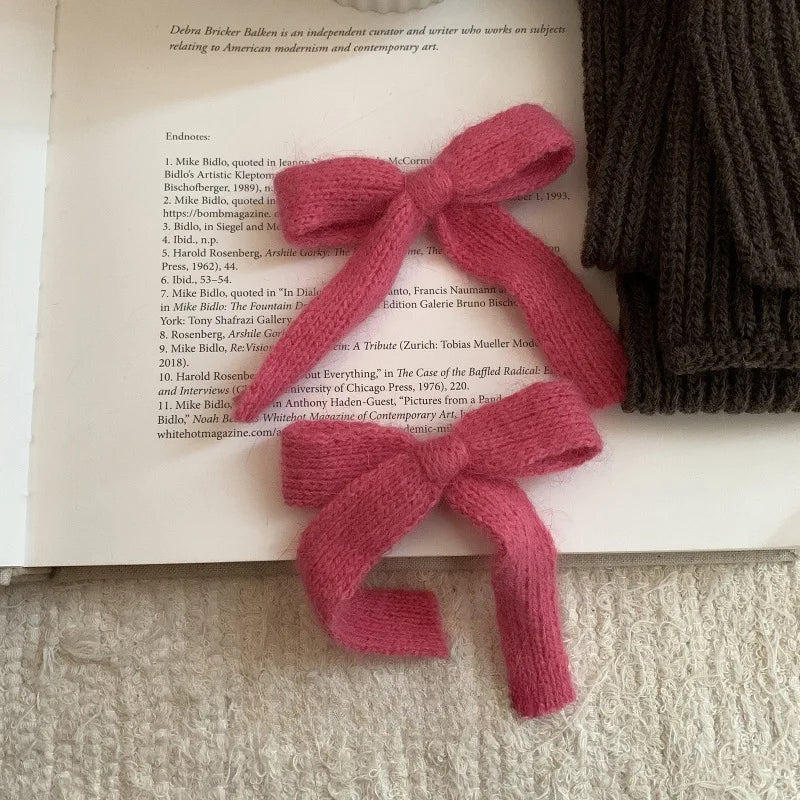 Hnewly cute winter outfits Autumn/Winter Large Plush Hairbows Girls Hair Accessori Women Fashion Soft Warm Bowknot Hair Clips Hairpin Pretty Accessories
