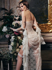 Hnewly  Cutenew Bead Patchwork Jacquard 2 Piece Set Women Sexy Bandages Slash Neck Backless Vest+Irregular Hem Tierred Skirt Suits