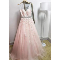 Hnewly  Pink Shoulder V-neck Sleeveless Embroidered Decal With Bright Diamond Toast Dress Fish Tail A Edition Evening Dress Customized