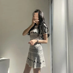 Hnewly  Dresses for Women Short Crochet Sexy Daring Clothes Knitted Extreme Mini Woman Dress Harajuku New In Korean Fashion Sale