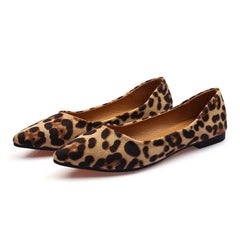 Lunivop  Woman Leopard pattern flats soft bottom flock shoes women espadrilles pointed toe ballerina ladies shoes animal prints moccasins
