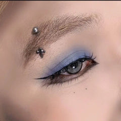 Lunivop  1Pc Trendy Subculture Punk Style Cross Titanium Steel Eyebrow Piercing High Quality Must-have E-girl Jewelry Gift