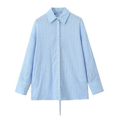 Hnewly  Casual Hollow Out Lace Up Shirt Shorts Sets Women Lapel Full Sleeve Buttons Shirts Wide Leg Short Pants Summer Lady Suit