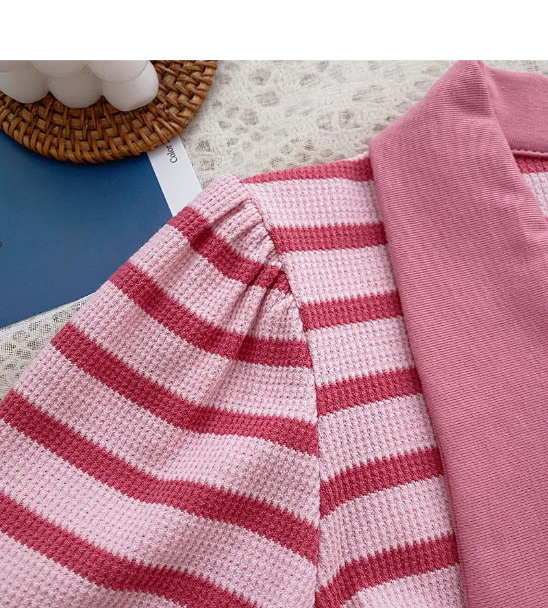 Hnewly Korean Contrast Stripe T-shirt Cardigan 2025 New Summer Women's Commuting Fashion Buttons Lapel Shirt Slim Versatile Top Trend
