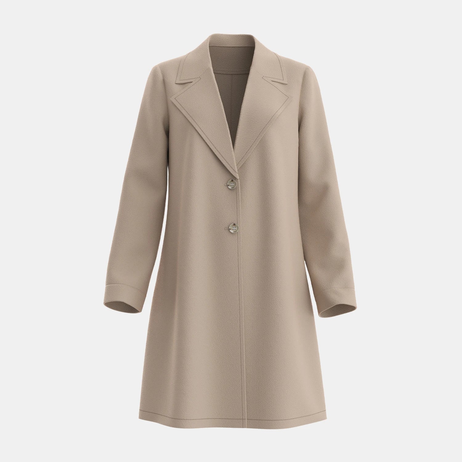 Hnewly Women's Coats Autumn Winter French Apricot Plain Single Breasted Long Sleeve Lapel Loose Maxi Casual Coats