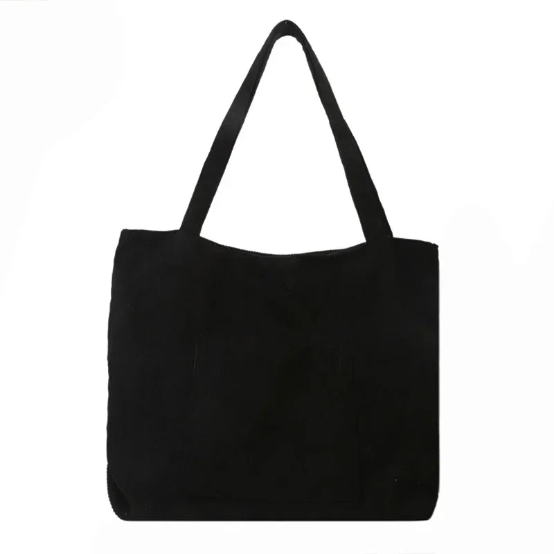 Hnewly Women Corduroy Tote Bag Large Shoulder Hobo Bags Casual Handbags Big Capacity Shopping Work Bag