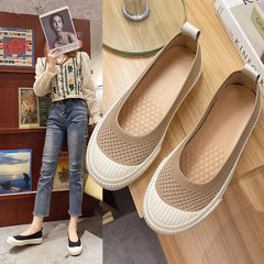 Hnewly Shallow Mouth Casual Woman Shoe Slip-on Round Toe Female Footwear Loafers With Fur Soft New Slip On Summer Moccasin Dress Leisur