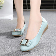 Lunivop  New Summer Women cutouts Genuine Shoes Comfortable Buckle Flats Nurse Casual Handmade ballet flats