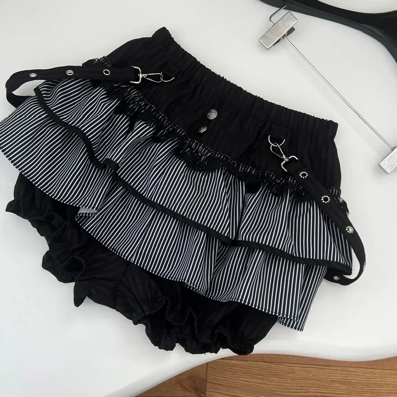 Hnewly new trend inspo Japanese Kawaii Lolita Sweet 3 Piece Set Women Bow Y2k Slim Vest +Casual Cardigan + High Waist Thin Striped Chic Skirt Autumn