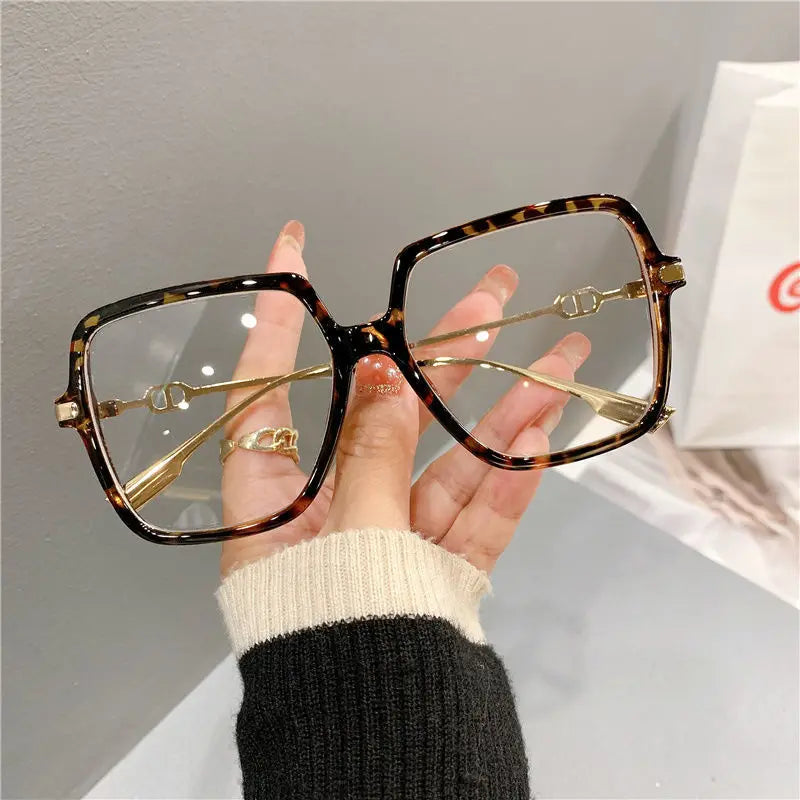 Lunivop  Fashion Oversized Square Eyewear Women Retro Chic Blue Light Bloking Glasses Trendy Brand Design Decor Optical Frames Computer