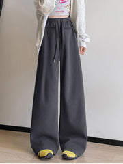 Hnewly  Streetwear Y2K Women Sweatpants Vintage Loose Hip Hop Design Pant Casual Fall Winter High Waist American Retro Bf Trousers