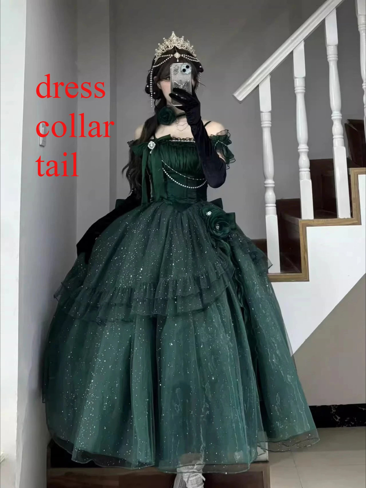 Hnewly  Princess Red Evening Dresses for Women Lolita Style High Waist Slim Sweet Elegant Bow Tail Long Dress Lady Prom Dress Vestido