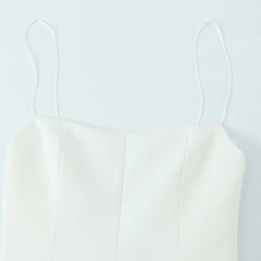 Hnewly  Sexy Satin Bow Short Sling Dress Women Sleeveless Backless A-line Female Party Dresses Autumn Lady Solid Ball Gowns