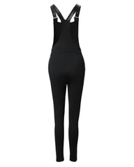Hnewly Summer Rhinestone Decor Buckled Suspender Jumpsuit Women Long Jumpsuits Elegant New Fashion Woman Casual Daily Clothing