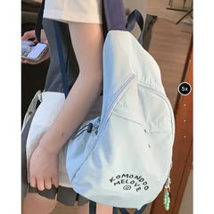 Hnewly  Korean Nylon Backpack Lightweight Soft Summer Blue School Bag Women Casual Hiking Outdoor Bag Large Capacity Fashion Schoolbag