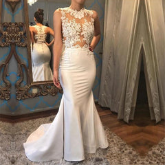 Hnewly  Sleeveless Mermaid Evening Dresses  Formal Party Elegant Appliques Lace Vestido De Gala Long Graduation Prom Gown