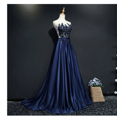 Hnewly  Elegant Tank Crystal A-line Satin Illusion Formal Evening Dresses for Women Court Train Party Dresses Prom Dress