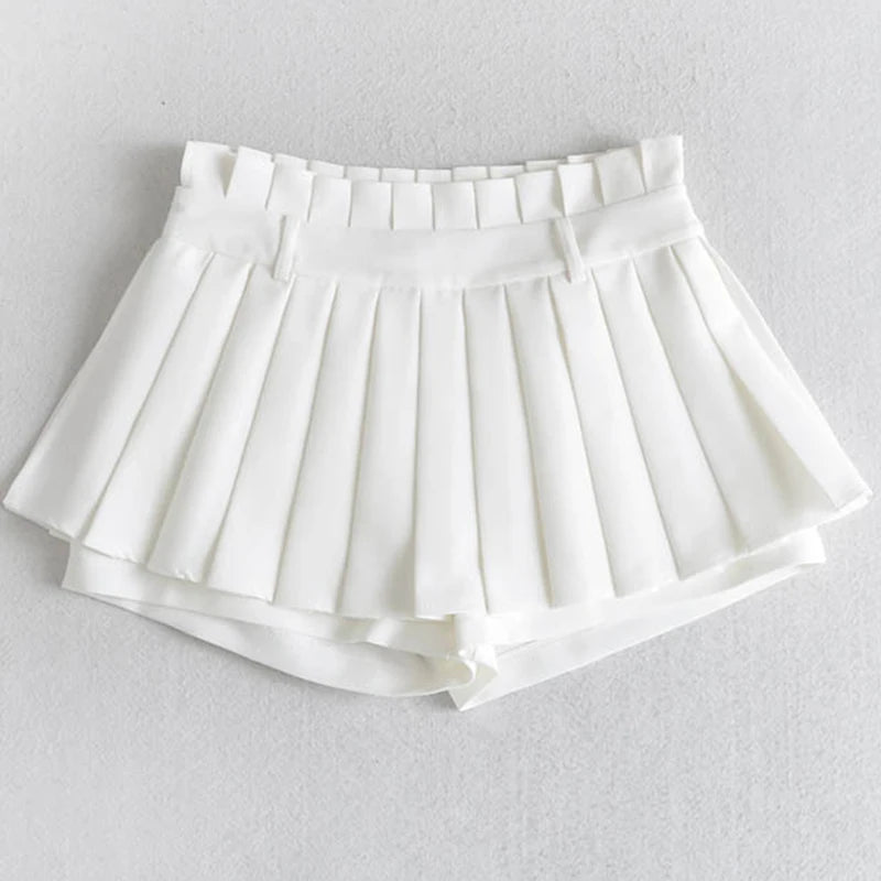 Hnewly  Summer Y2K Pleated Skirt for Women Korean Fashion Ruffles High Waist Mini Skirts Woman Jk Dance Tennis Shorts Skirt Female