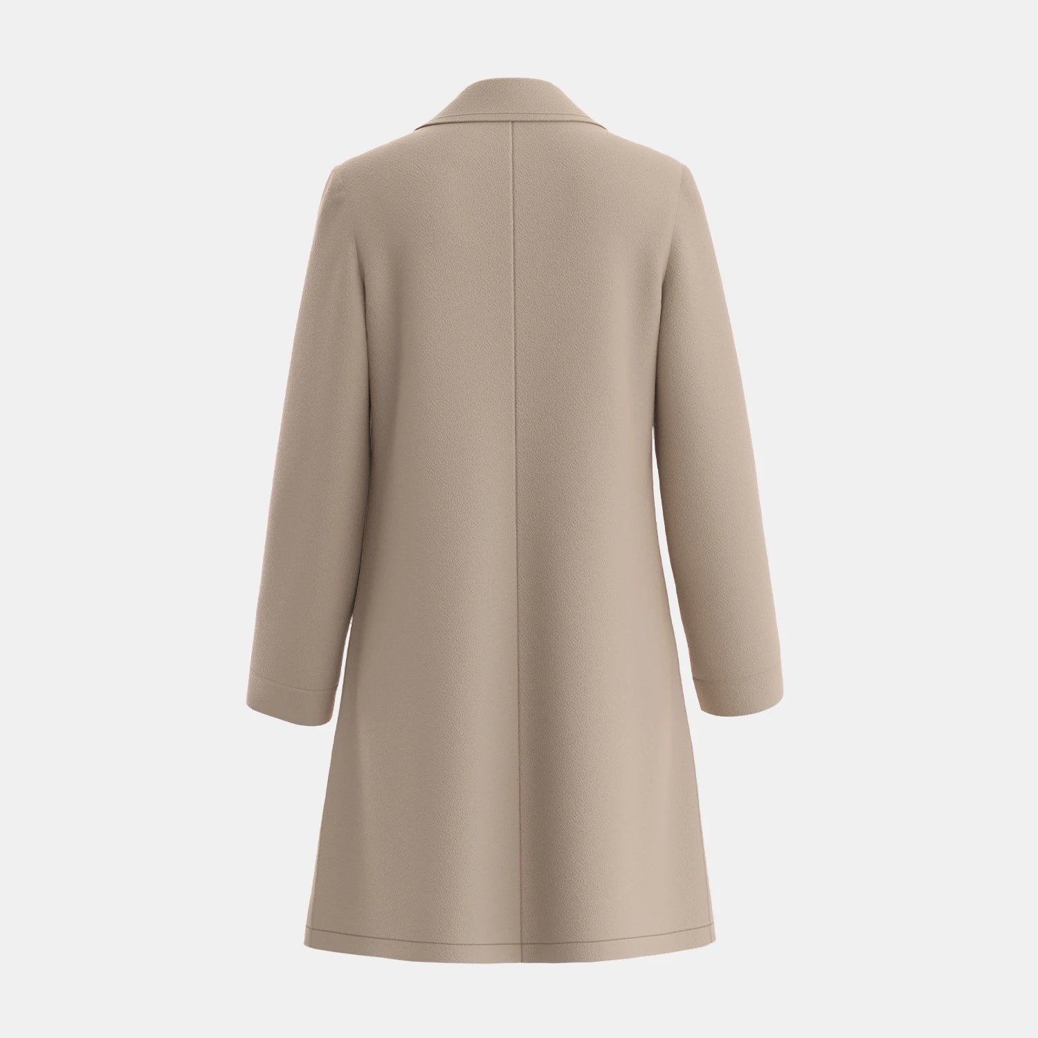 Hnewly Women's Coats Autumn Winter French Apricot Plain Single Breasted Long Sleeve Lapel Loose Maxi Casual Coats