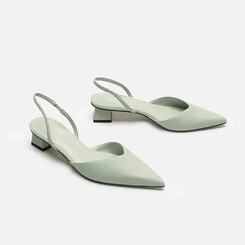Hnewly New Fashion Summer Women Pumps Woman Buckle Beige Single Shoes Square Heels Comfortable Dress Party Shoes