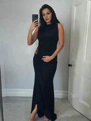 Hnewly  Chic One Shoulder Ruched Maternity Pregnancy Photo Dress Sleeveless Bodycon Long Gown Baby Shower Outfit Women Fashion Prop