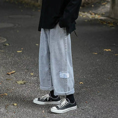 Hnewly Wide-leg Jeans Women Loose Hot Sale All-match Design Hipster New Arrivals Autumn Vintage Preppy Korean Version Do Old Trousers