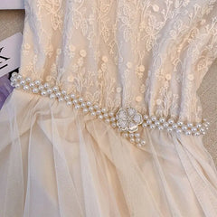 Hnewly  Summer New Style Slim Fit and Waist-hugging Mesh Dress the dress black dress white dress