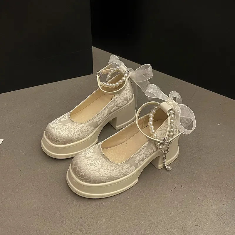 Hnewly  Platform Japanese Style Lolita Mary Jane Ladies Pumps Non Slip Women's Shoes Gothic Lastest Chic Point Social Promotion Hot Shoe