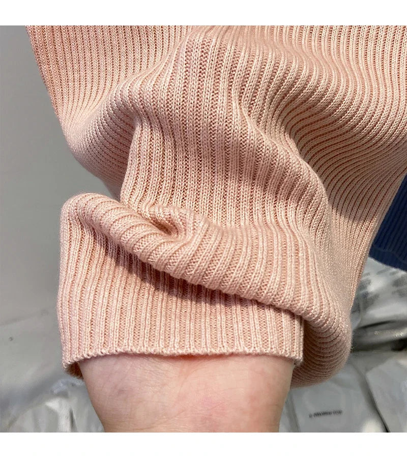 Hnewly  Summer V-Neck Short Sleeve Thin Tshirts Women Pastel Colored Button Knitted T-Shirts Teen-girl Stretch Fitted Tees Y2K Clothing