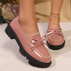Lunivop  Large Size Mary Jane Shoes Women's Casual Shoes Spring Summer Autumn New Style Velvet Butterfly Knot Loafers round Toe Rubber...