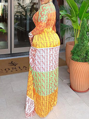 Hnewly  Hit Color Slimming Dresses for Women Stand Collar Long Sleeve High Waist Spliced Folds Temperament Dress Female Fashion New