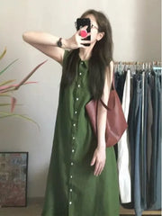 Hnewly  Spring Summer New Style Women's Shirt Dress Loose Slimming Bow Tie Elegant Cotton Breathable Comfortable A-Line Skirt Dress