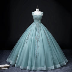 Hnewly  Luxury Blue Tulle Shiny Sequined Quinceanera Dresses Sparkly Beaded Evening Party Prom Gowns