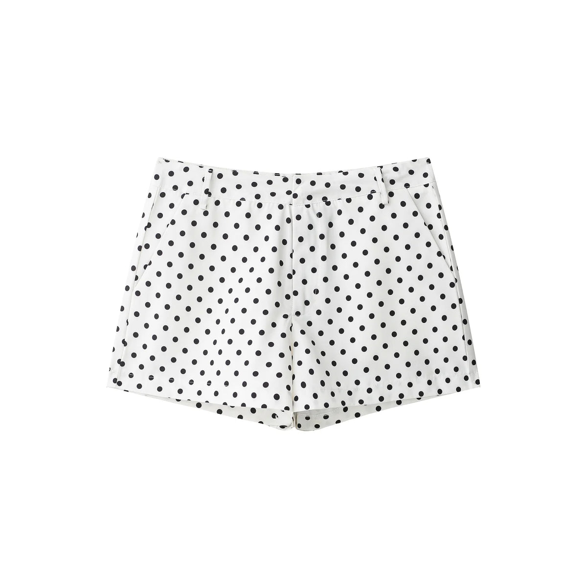 Hnewly  Vintage Polka Dot Shorts Women Mid-rise Casual Summer Short Pants Holiday Style
