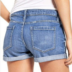 Hnewly  Vintage Distressed Mini Shorts Women Summer Hip Wrapping Denim Shorts Woman Streetwear Low Waist Slim Fit Hot Pants Female