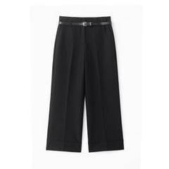Hnewly  Women Chic Fashion Office Wear Straight Pants With Belt Vintage High Waist Zipper Female Trousers Mujer