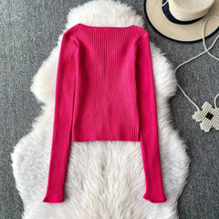Hnewly  Beading Knitted Striped Zippered Sweater Cardigan Women's Spring Autumn O-Neck Top New Loose Harajuku Long Sleeved Outwear