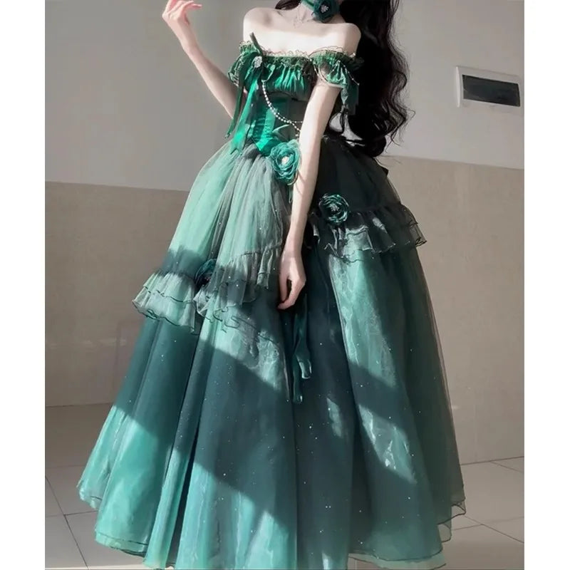 Hnewly  Forest Style Lolita Dress Evening Gown for Women New High-end Elegant Lady Vintage Princess Style Birthday Dresses