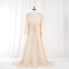 Hnewly  Elegant Maternity Gown for Photo Shoot Pregnant Women Photography Props Studio Pregnancy Outfits Baby Shower Party Dress