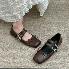 Lunivop  Designer Spring Women Mary Jane Shoes Fashion Square Toe Ladies Comfort Soft Sole Flats Women's Comfort Ballerinas Shoes