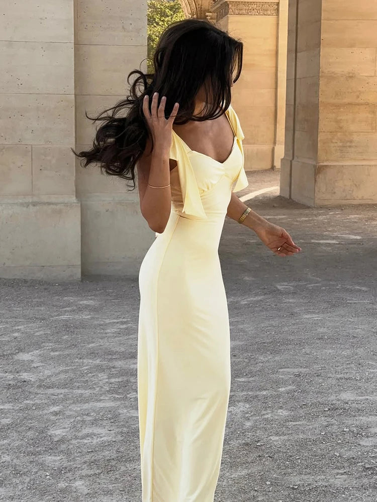 Hnewly   Backless Patchwork Dress Women Sexy Lace-Up Solid  Slim Sleeveless Simple Casual Midnight Clubwear Party Vestidos