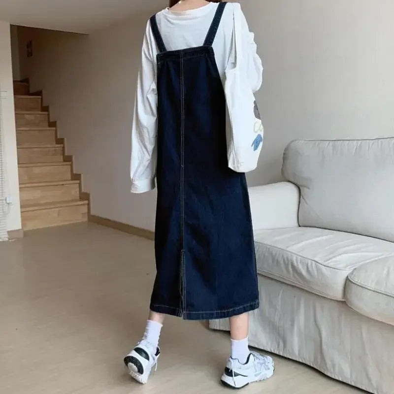 Hnewly Spring Summer Denim Overall Dress Women Casual Sleeveless Jeans – hnewly Hnewly Spring Summer Denim Overall Dress Women Casual Sleeveless Jeans – hnewly