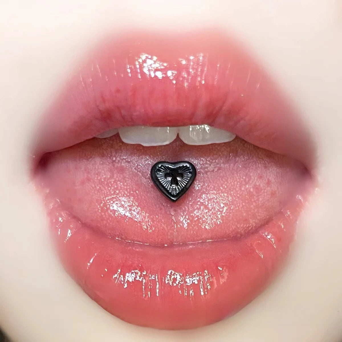Hnewly  1Pc Trendy Sweet Cool Style Stainless Steel Heart Tongue Stud Unique Body Piercing High Quality Gift