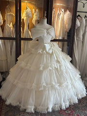 Hnewly  Japanese Original Lolita Sweetheart Girl One-word Shoulder Evening Dress Student Bar Mitzvah Bow Princess Dresses