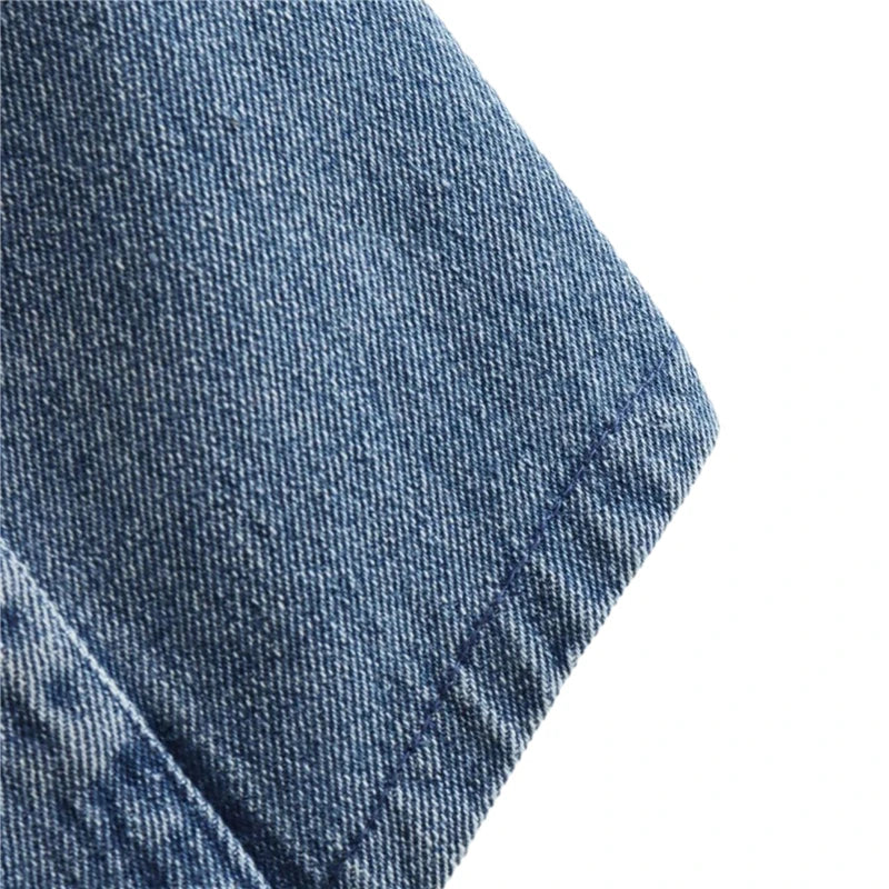 Hnewly Denim Waistcoat y2k Women Solid Color V Neck Single Breasted Sleeveless Vest Jeans Crop Top Jacket Summer Streetwear