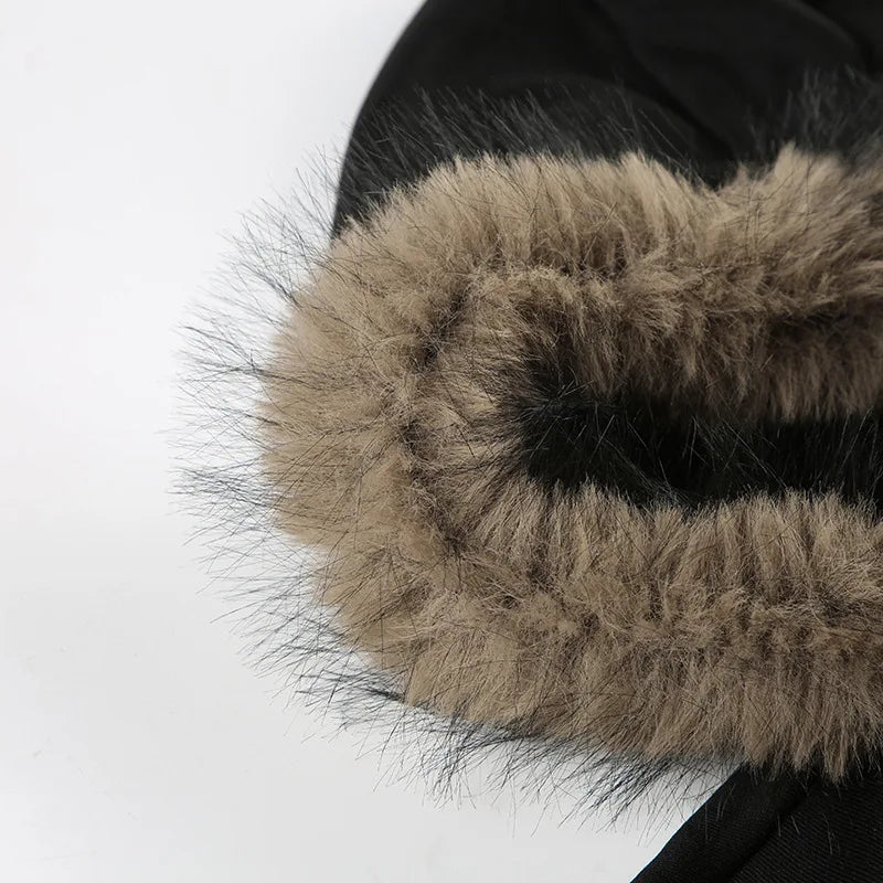 Hnewly y2k Jacket Women Punk Gothic Clothes Solid Color Fur Collar Zip Up Long Sleeve Coat 2000s Grunge Clothing Streetwear