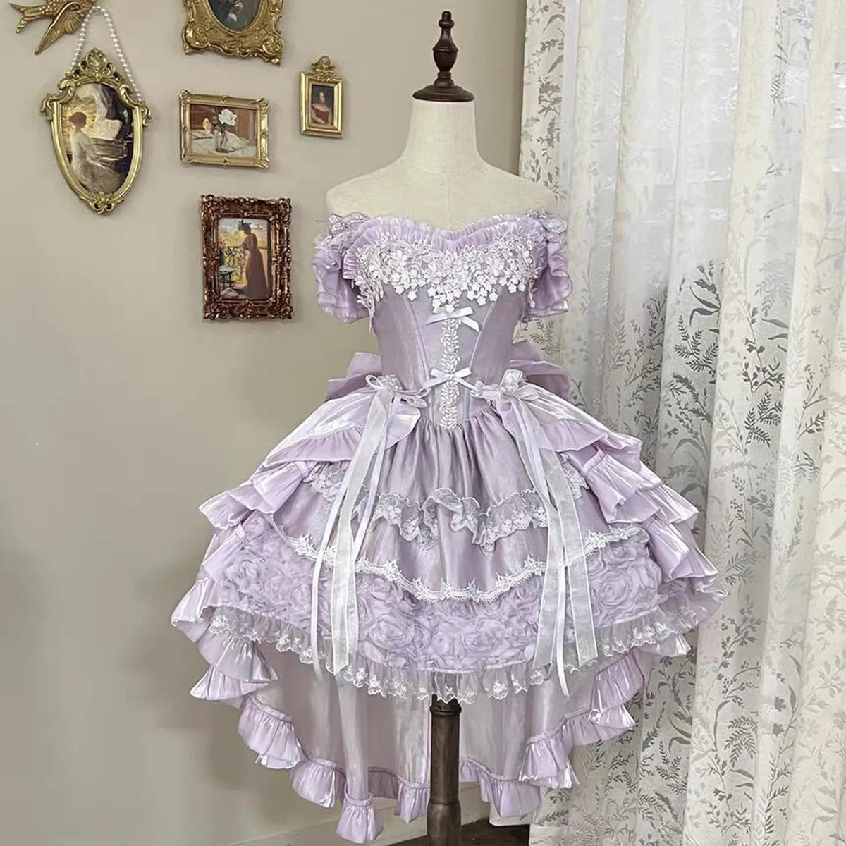 Hnewly  Women's Purple Evening Dress New Girl's High Waist Slimming Exquisite Elegant Ball Gown Princess Birthday Party Dresses