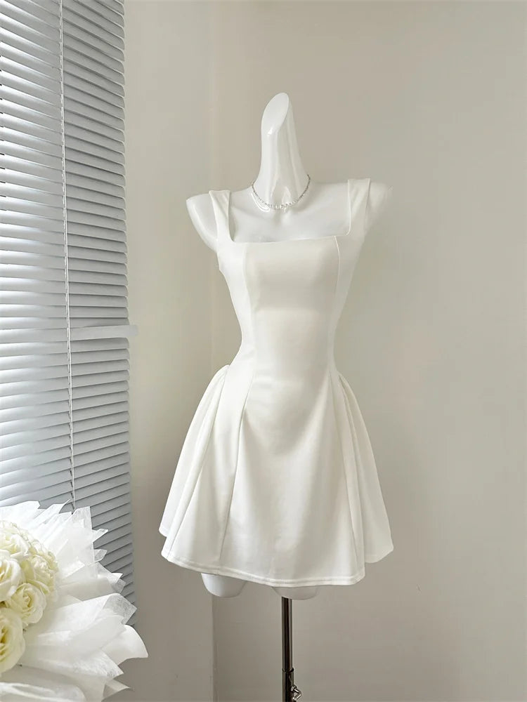 Hnewly Even Party Red Dress Women Casual Elegant Clothing One Piece Dress Korea Fashioon Summer Sleeveless Strap Mini Dress Female