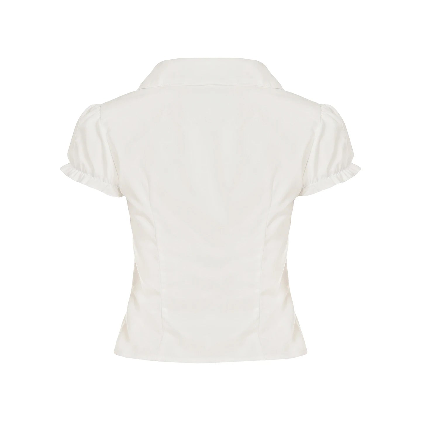 Hnewly Fashion Chic Safari Style Skinny Women Shirts Summer Solid Folds Basic Simple Single Breasted Blouses